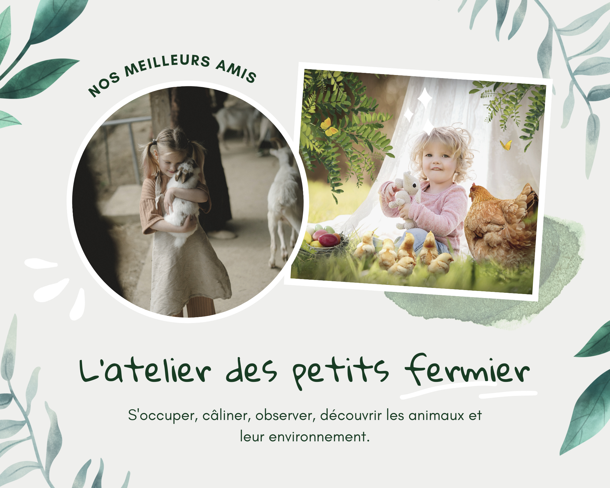 Vert Fourrure Maman Fête des mères Aquarelle Photo Montage